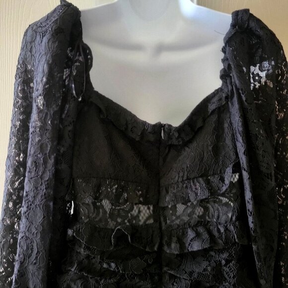 ASTR The Label Corset Bodice Mini Dress Women's Black Sweetheart Neck Zippered S - Picture 5 of 12